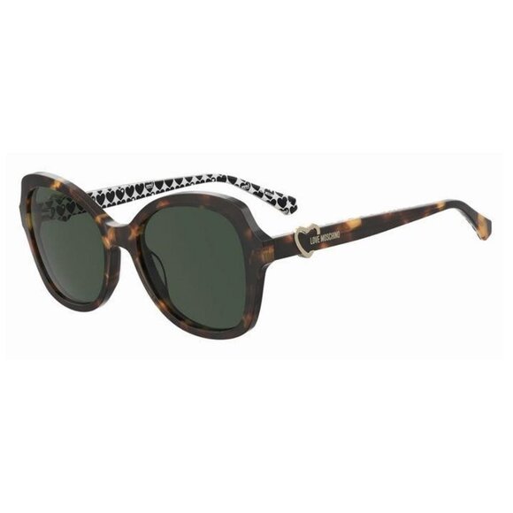 A3584Z New MOSCHINO Havana Cat Eye MOL 059/S 05LQT Sunglasses Women - Picture 1 of 4